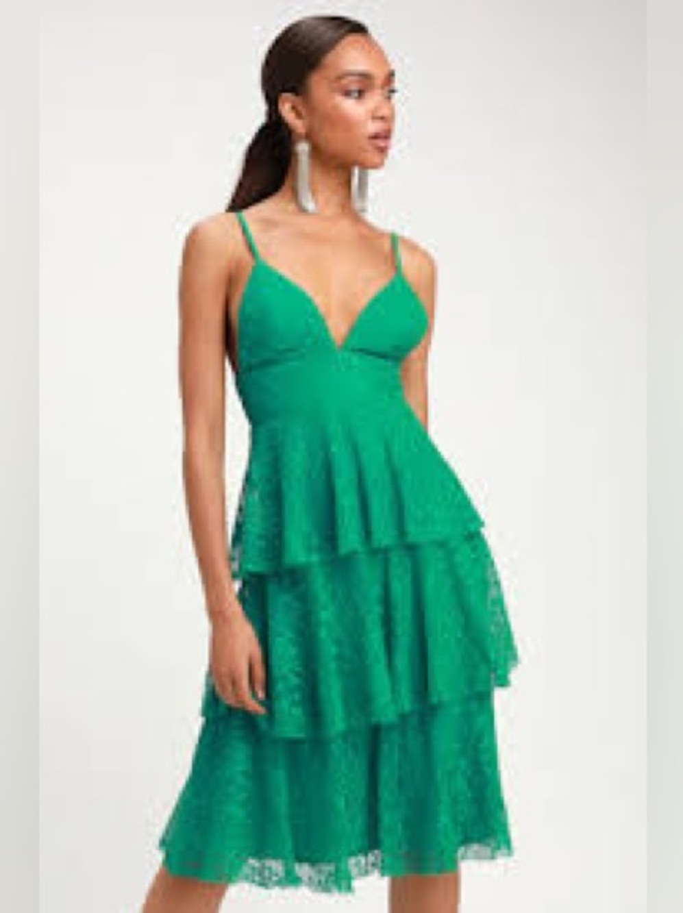 Lulus Blue Ruffle Dress NWT - Picture 5 of 5